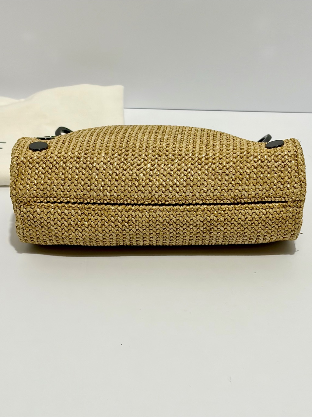 Hammitt Tony Small Crossbody Bag In Chaparral Raffia With Gunmetal Hardware — image 8 of 8